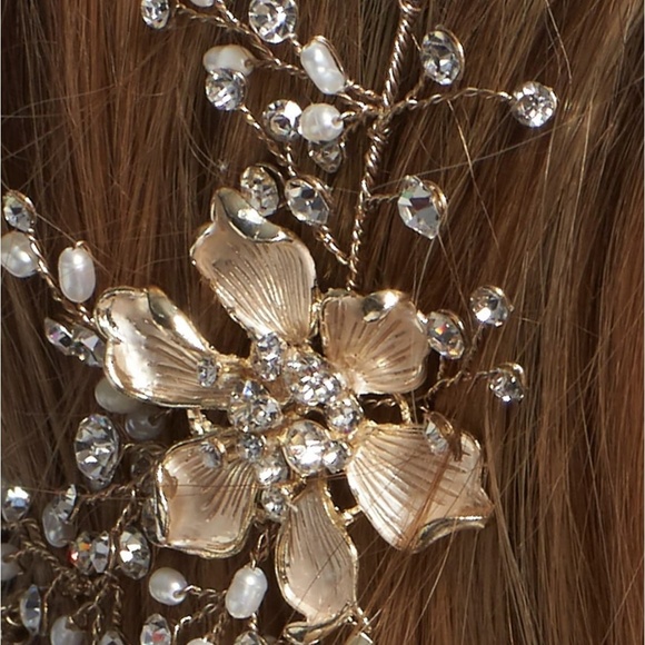 Bridal hair vine in gold and silver - Picture 3 of 4